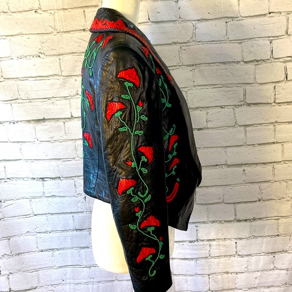 Renegade Ren Ellis Vintage Black Leather Jacket SZ 8 - Picture 5 of 11